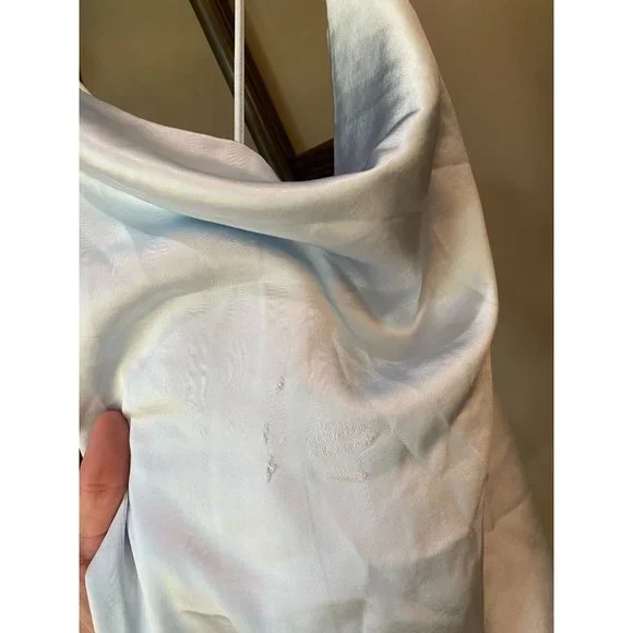 Superdown Billie Drape Midi Dress Dusty Blue Women's Size Small - Picture 7 of 9